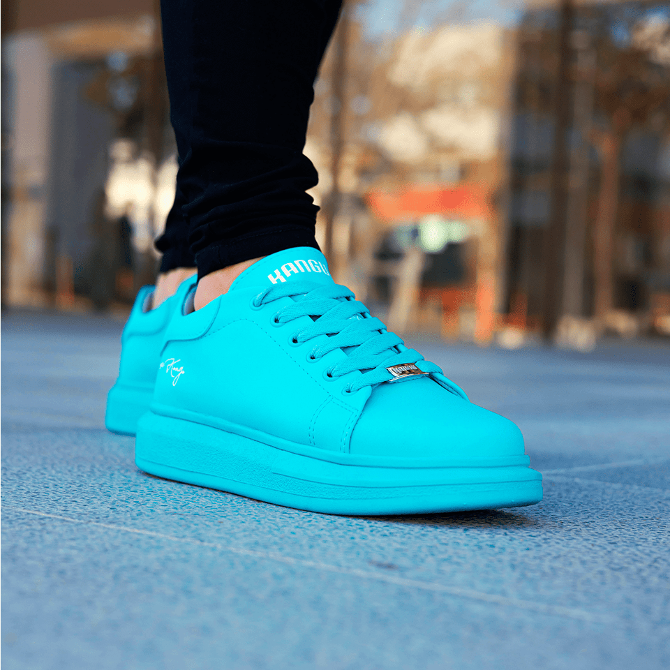 Tênis Kangu Oversized Courino sintético Azul aurora