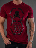 T-shirt Trinity Skull Vermelho Bordô