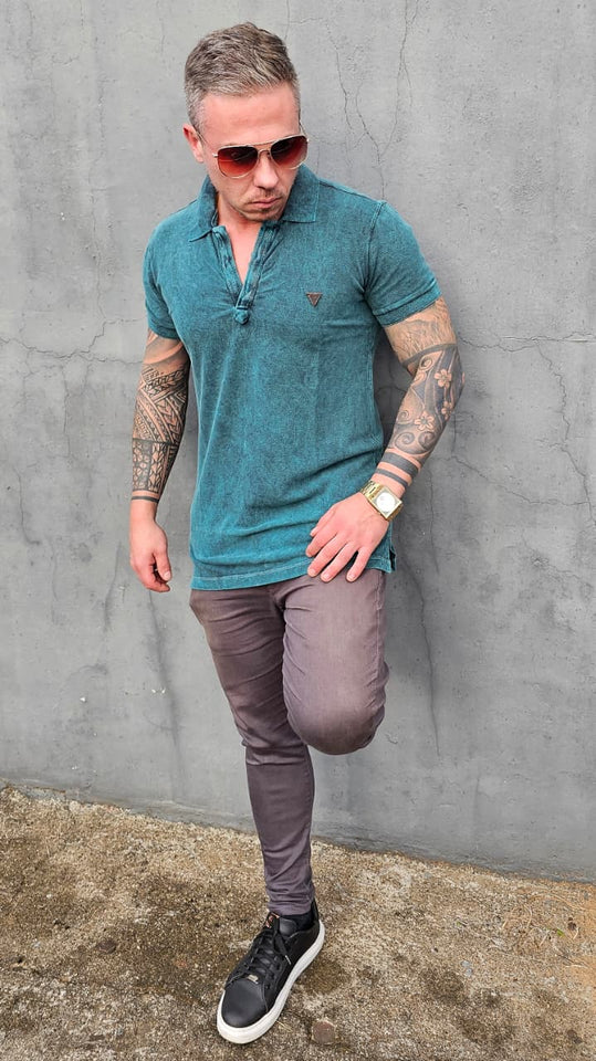 Camisa Gola Polo Verde Premium