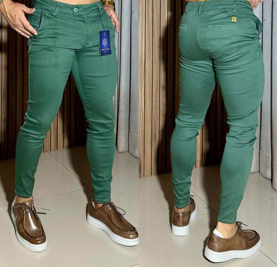 Calça Alfaiataria Skinny Hero Verde Militar