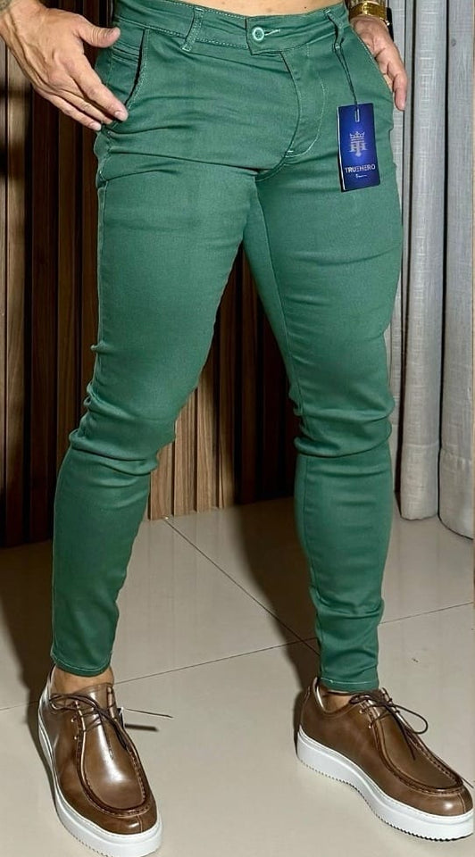 Calça Alfaiataria Skinny Hero Verde Militar