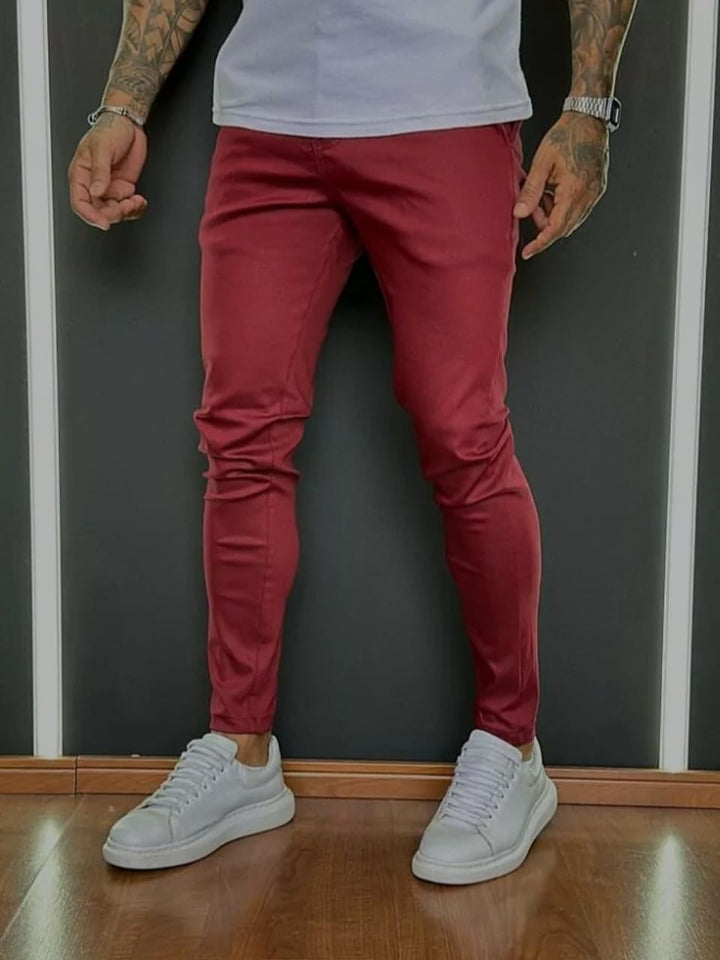 Calça Alfaiataria Skinny Jay Jones Vermelha