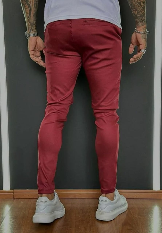 Calça Alfaiataria Skinny Jay Jones Vermelha